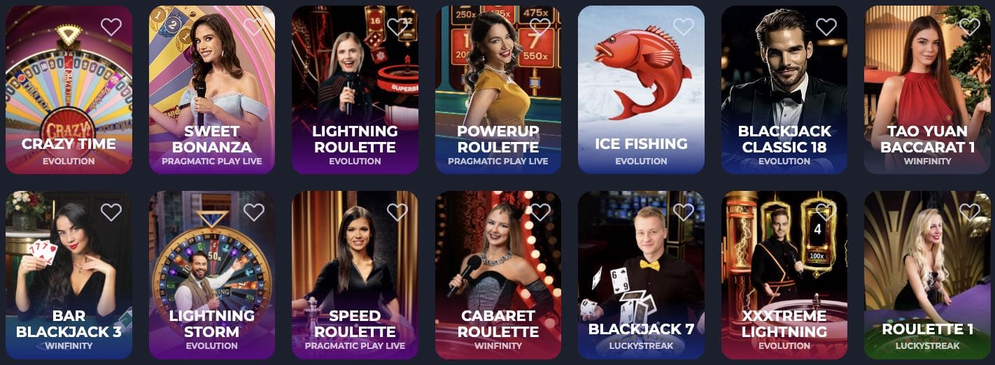 Gra z krupierami na żywo