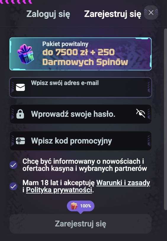 NeedForSlots casino rejestracja konta