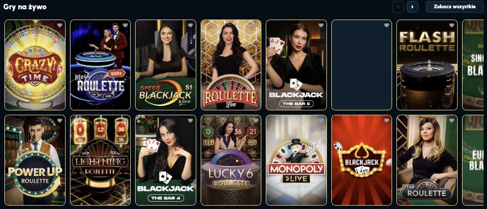 Gra z krupierami na żywo