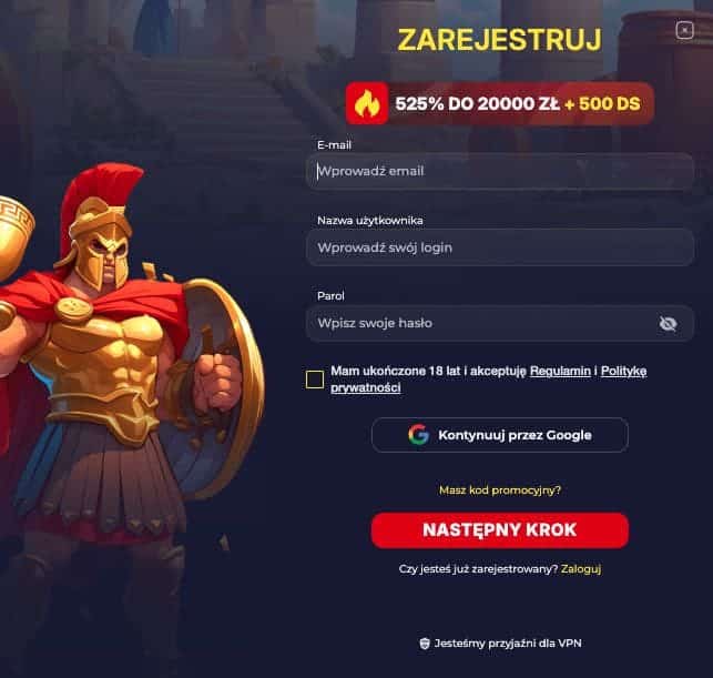 Slota casino rejestracja konta