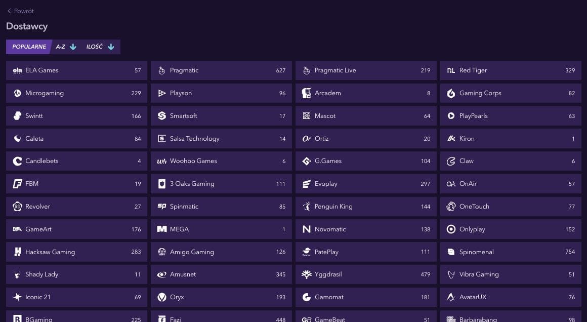 Vývojáři casino her