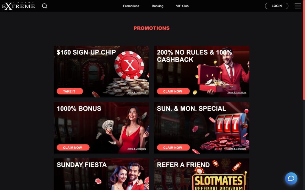Casino Extreme bonuses