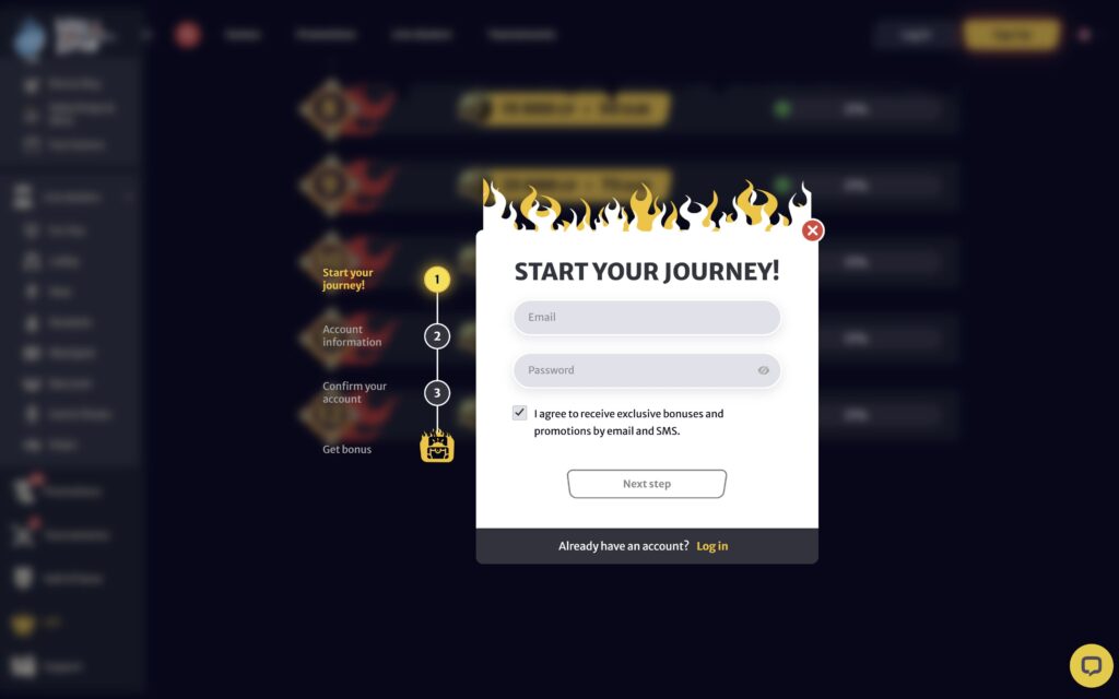 Hell Spin casino registration