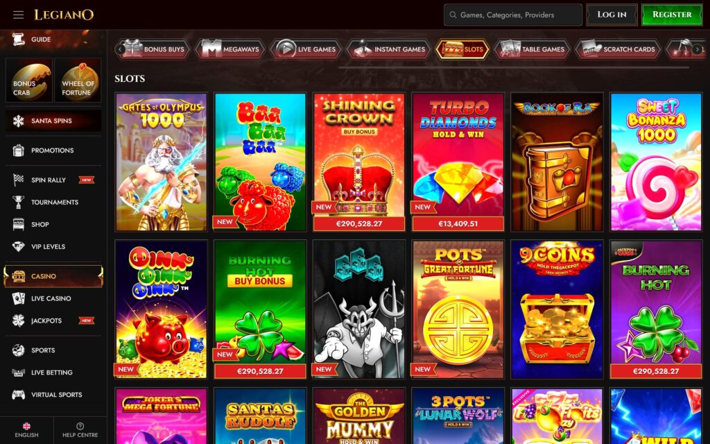 Legiano casino slots