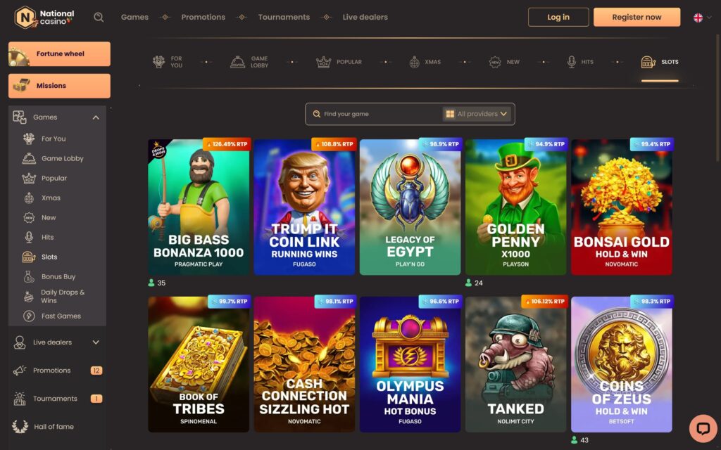 National casino slots