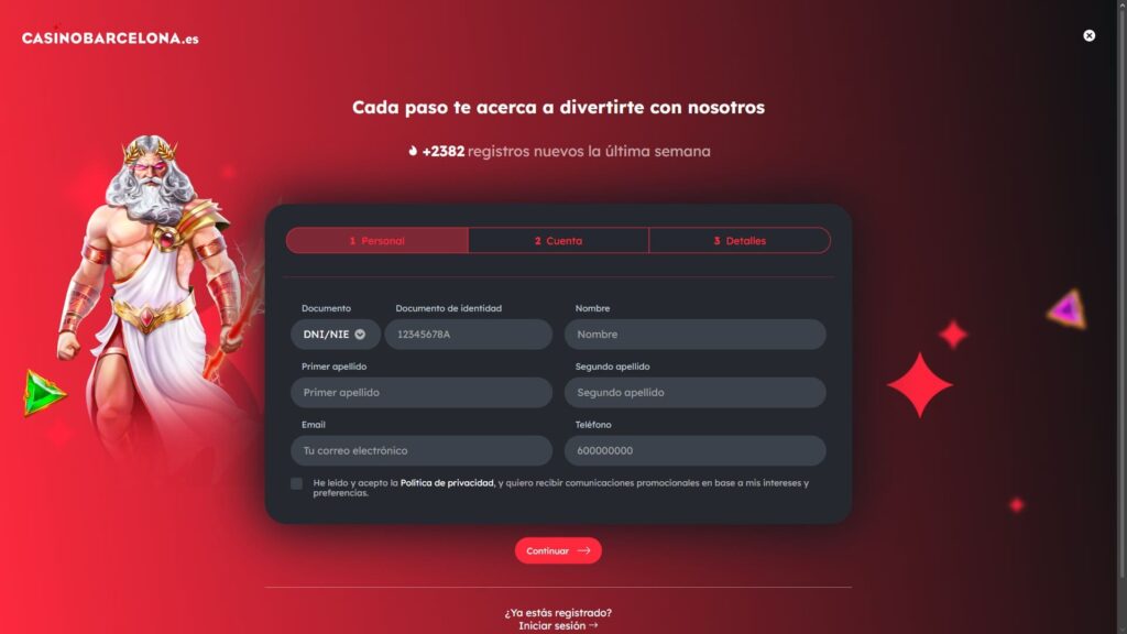 Barcelona casino registration