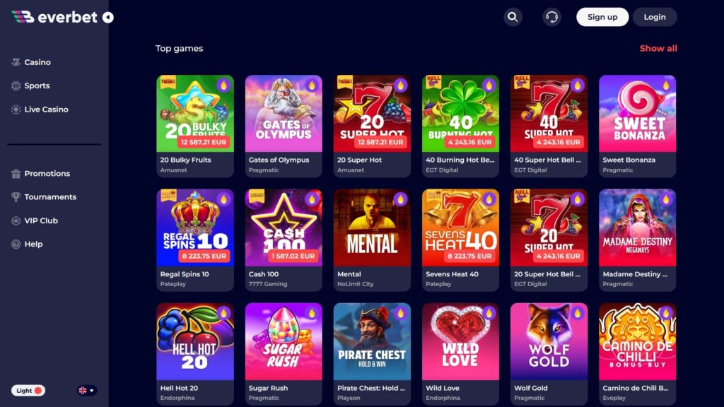 Everbet casino slots