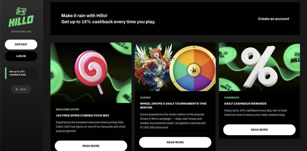 Hillo casino bonuses