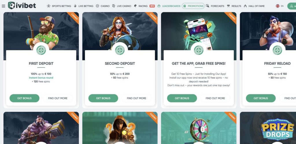 Ivibet casino bonuses