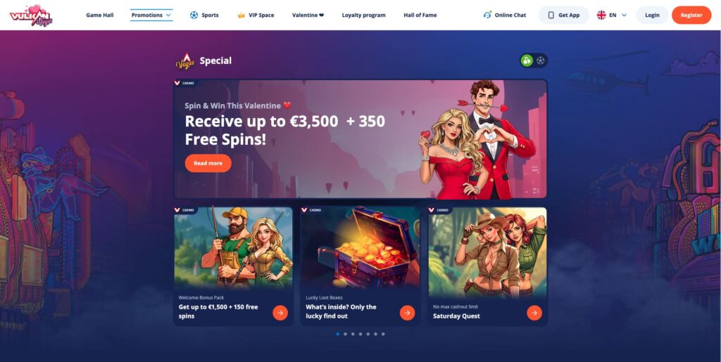 Vulkan Vegas Casino Bonuses