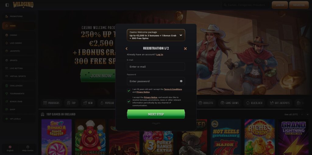 WildSino Casino Registration