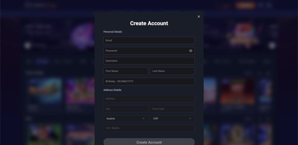 Casinomega registration