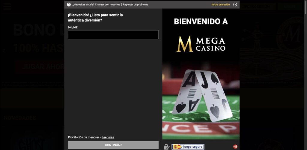 Mega casino registration