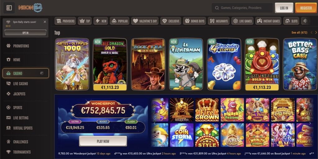 Neon54 casino slots