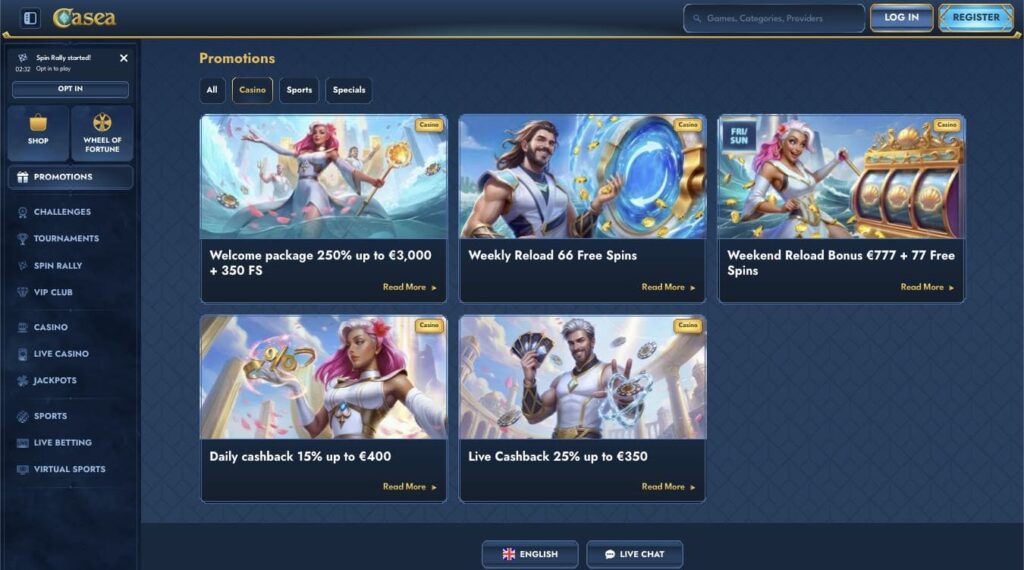 Casea casino bonuses